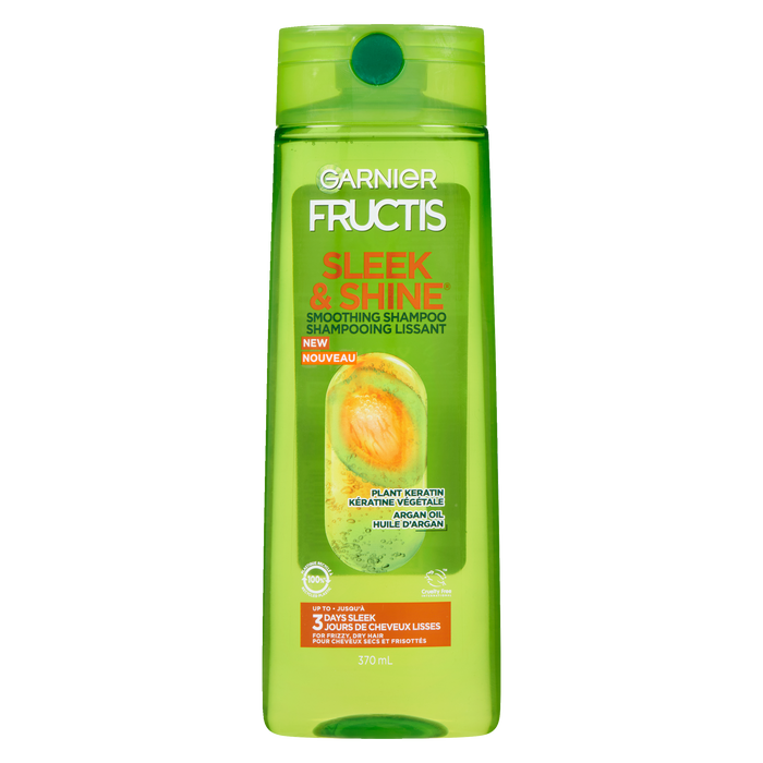 Garnier Fructis Sleek &amp; Shine Shampooing Lissant Cheveux Secs et Crépus 370 ml