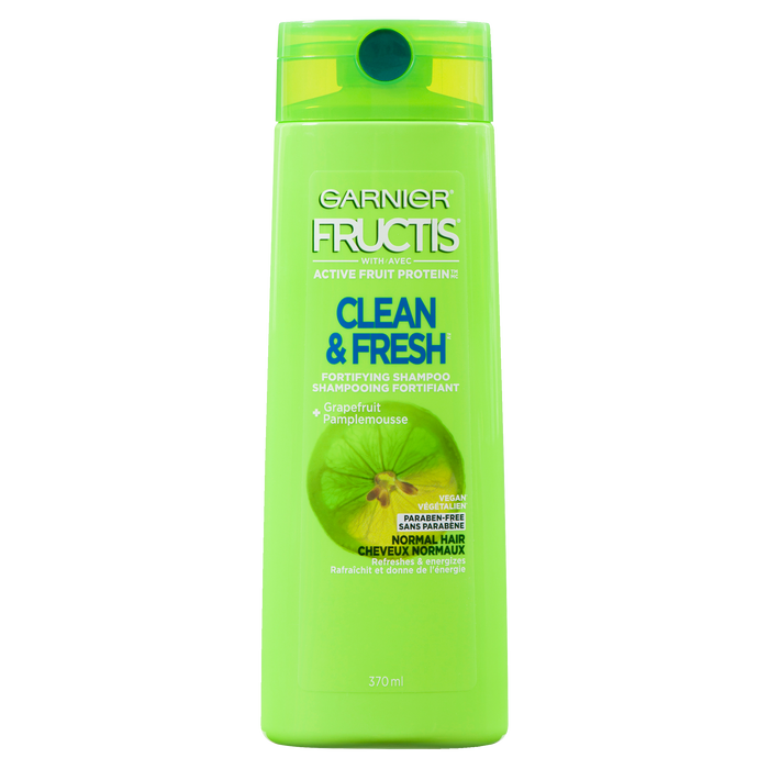 Garnier Fructis Clean &amp; Fresh Shampooing Fortifiant Cheveux Normaux 370 ml