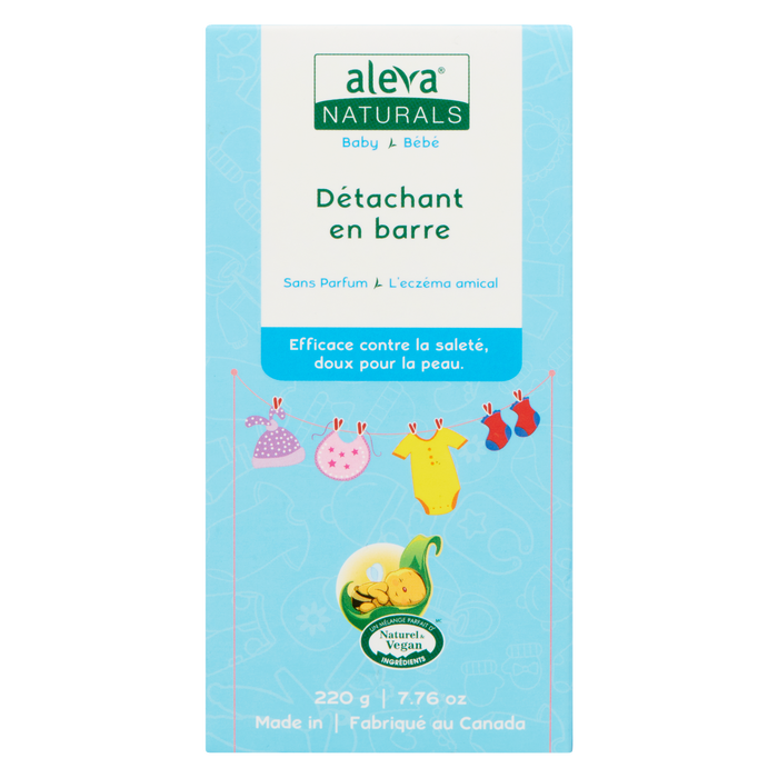 Barre détachante et lessive pour bébé Aleva Naturals 220 g