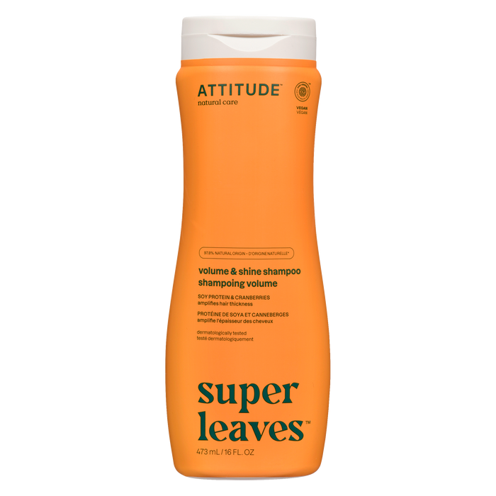 ATTITUDE Super Leaves Volume & Shine Shampoo Soy Protein & Cranberries 473 ml