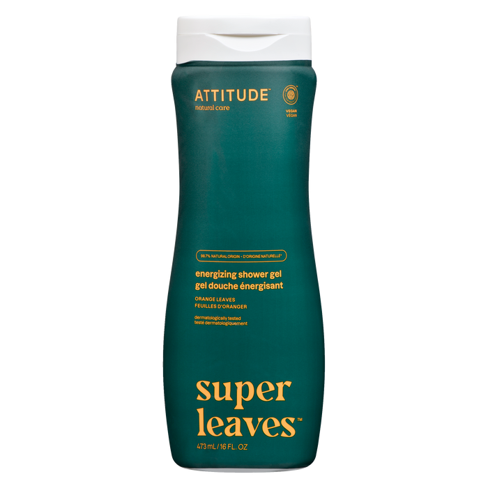 ATTITUDE Gel Douche Énergisant Super Leaves Feuilles d'Oranger 473 ml