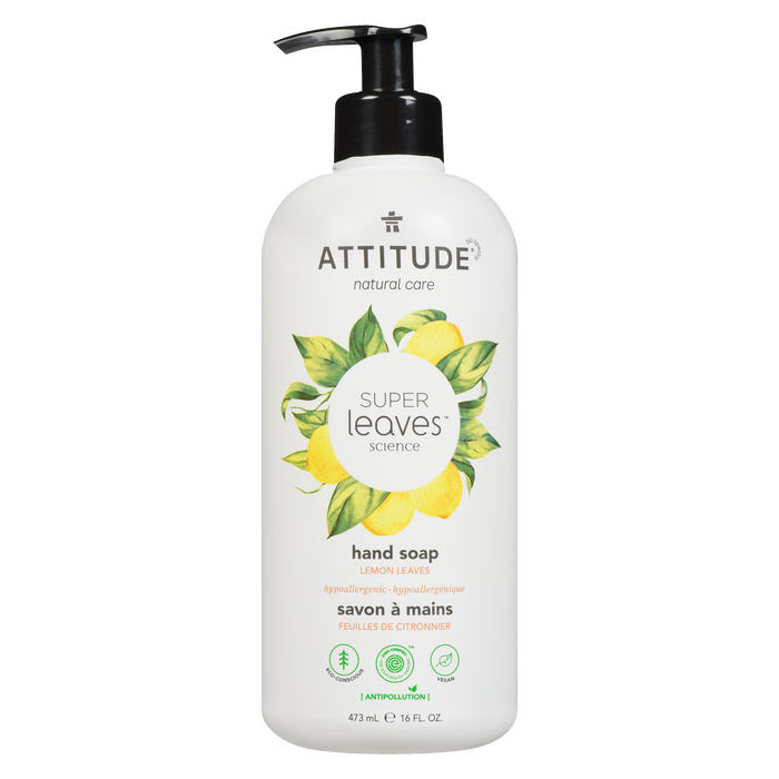 Savon pour les mains ATTITUDE Super Leaves Feuilles de citron 473 ml