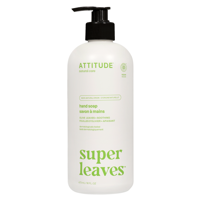 Savon pour les mains ATTITUDE Super Leaves Feuilles d'olivier 473 ml