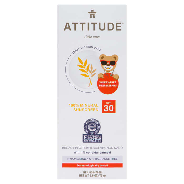 Attitude Little Ones 100% Mineral Sunscreen SPF 30 75 g