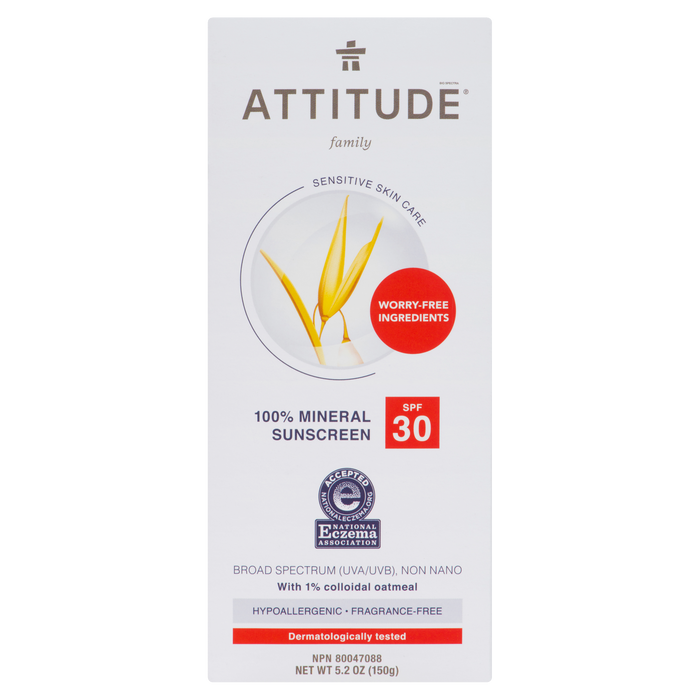 Attitude Family 100% Mineral Sunscreen SPF 30 150 g