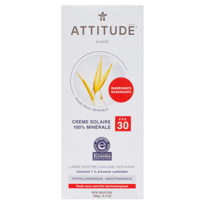 Attitude Family 100% Mineral Sunscreen SPF 30 150 g