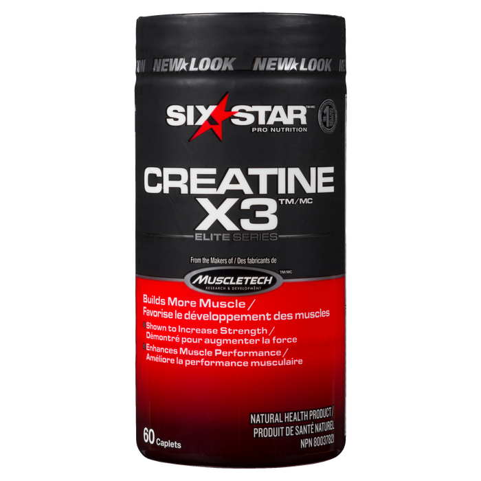 Créatine X3 Elite Series de Six Star Pro Nutrition, 60 comprimés