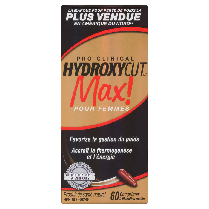 Hydroxycut Pro Clinical Max! 60 comprimés à libération rapide pour femmes