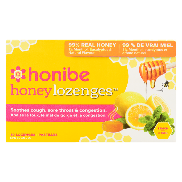 Honibe Honey Lozenges Lemon 10 Lozenges