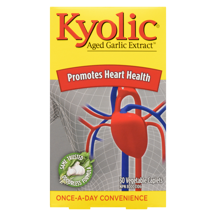 Kyolic Aged Garlic Extract Once-a-Day Convenience 30 Vegetable Caplets