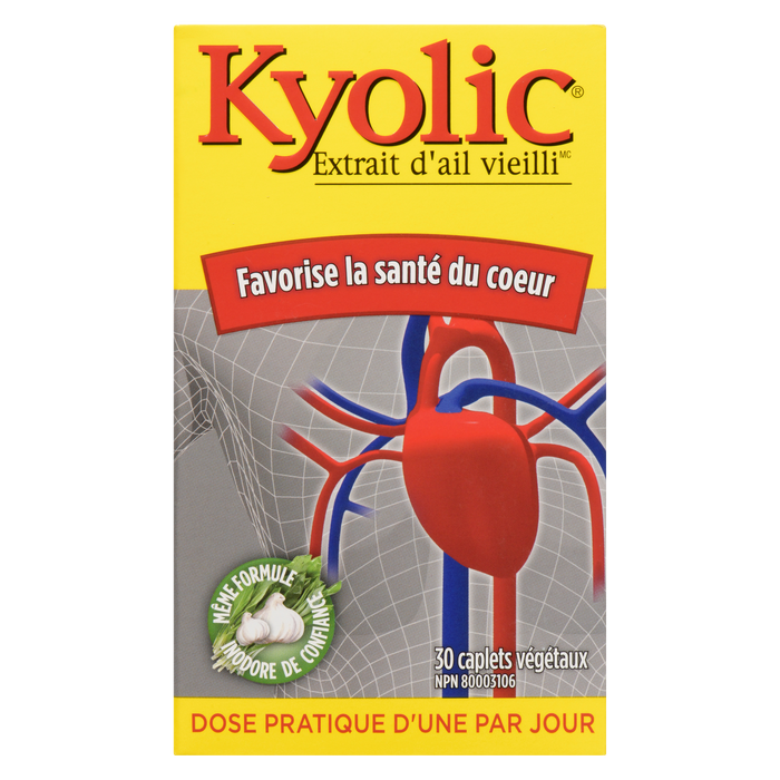 Kyolic Aged Garlic Extract Once-a-Day Convenience 30 Vegetable Caplets