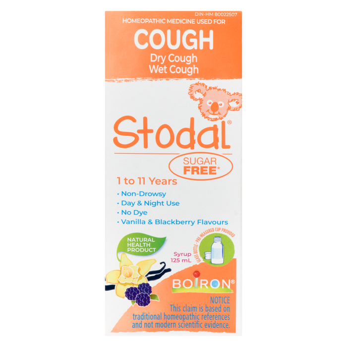 Sirop Boiron Stodal Sans Sucre 1 à 11 ans 125 ml