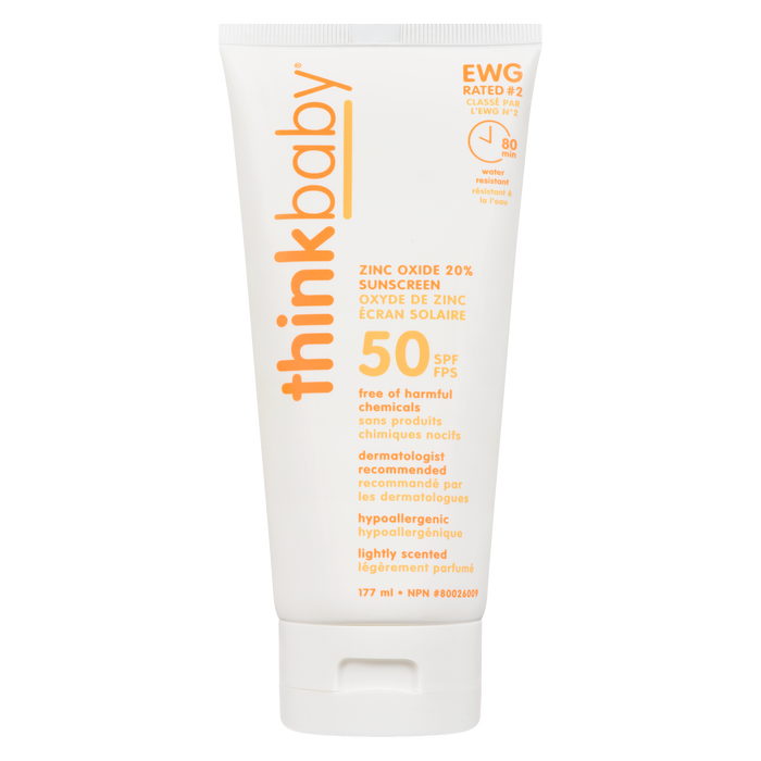 Thinkbaby Zinc Oxide 20% Sunscreen SPF 50 177 ml