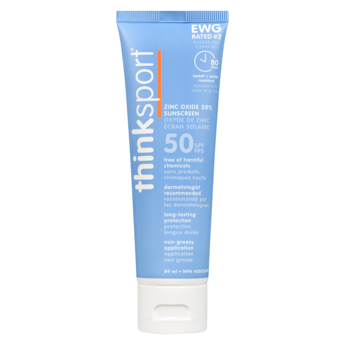 Thinksport Zinc Oxide 20% Sunscreen SPF 50 89 ml