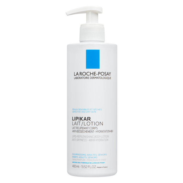 La Roche-Posay Lipikar Lait Relipidant Corps Peaux Sensibles et Sèches Bébés, Adultes, Seniors 400 ml