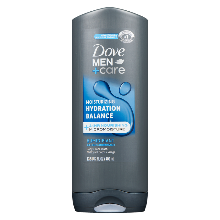 Gel nettoyant corps et visage Dove Men+Care Hydratation Équilibrante 400 ml