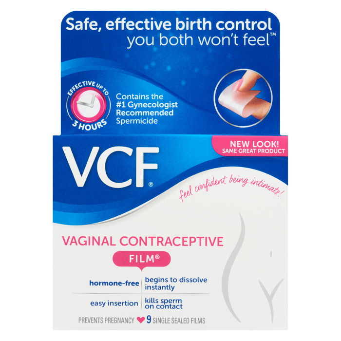 VCF Vaginal Contraceptive Film 9 Single Sealed Films