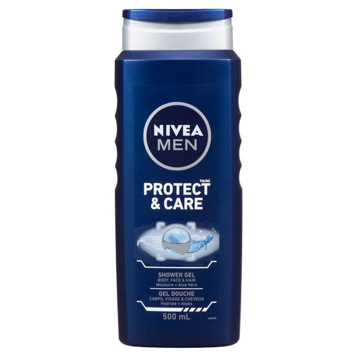 NIVEA Men Protect & Care Shower Gel Body, Face & Hair 500 ml