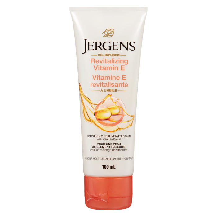 Jergens Crème hydratante revitalisante 24 heures à la vitamine E 100 ml