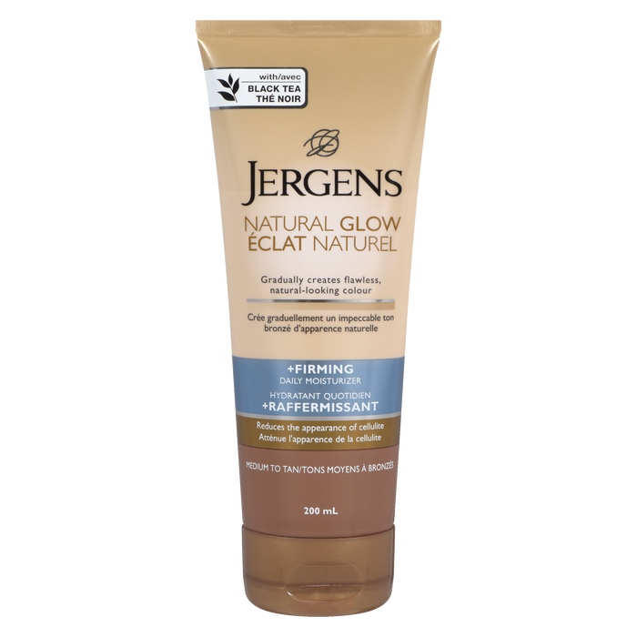 Hydratant quotidien raffermissant Natural Glow + de Jergens, moyen à hâlé, 200 ml