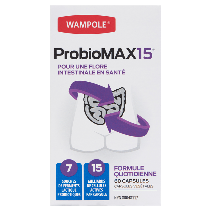 Wampole ProbioMax15 Vegetable Capsules Daily Formula 60 Capsules