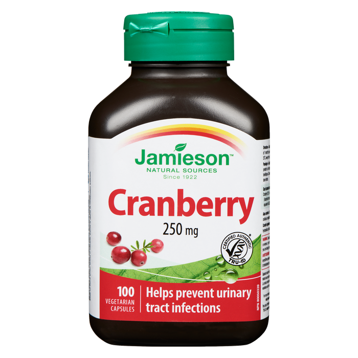 Jamieson Cranberry 250 mg 100 Vegetarian Capsules