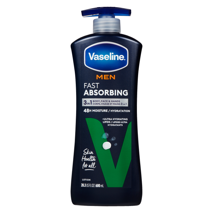 Lotion pour homme Vaseline à absorption rapide 600 ml