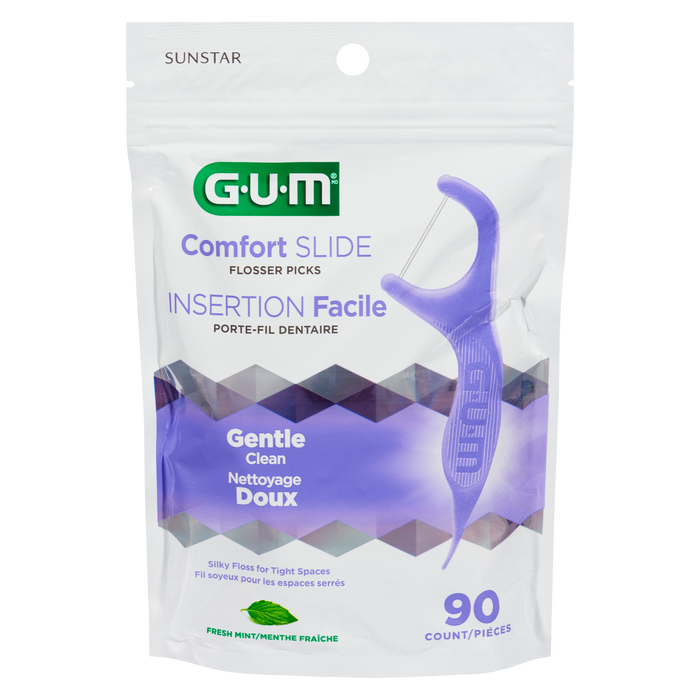 GUM Comfort Slide Flosser Picks Fresh Mint 90 Count