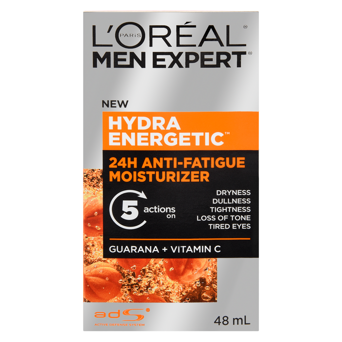 L'Oréal Paris Men Expert Hydra Energetic Soin Hydratant Anti-Fatigue 24H Guarana + Vitamine C 48 ml