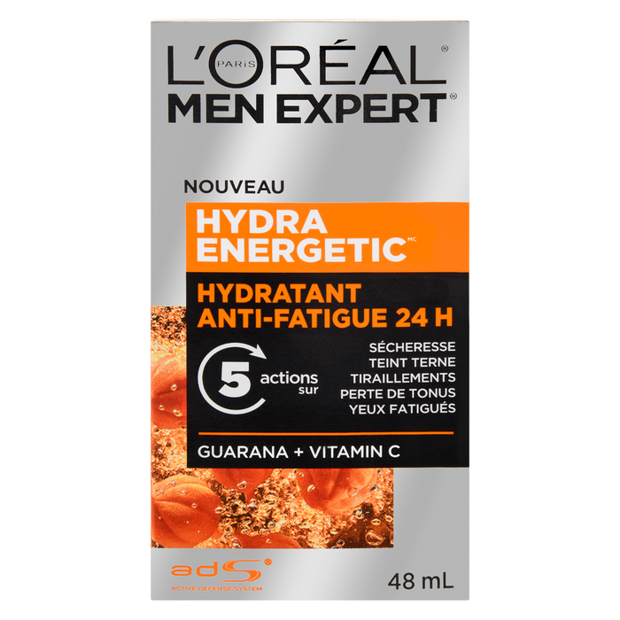 L'Oréal Paris Men Expert Hydra Energetic Soin Hydratant Anti-Fatigue 24H Guarana + Vitamine C 48 ml