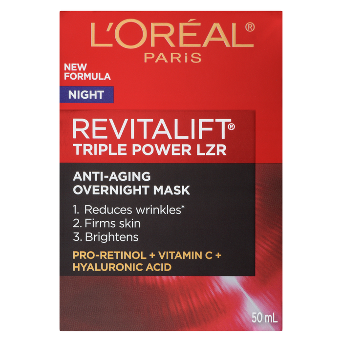 L'Oréal Paris Revitalift Triple Power LZR Masque de nuit anti-âge Pro-rétinol + vitamine C + acide hyaluronique 50 ml