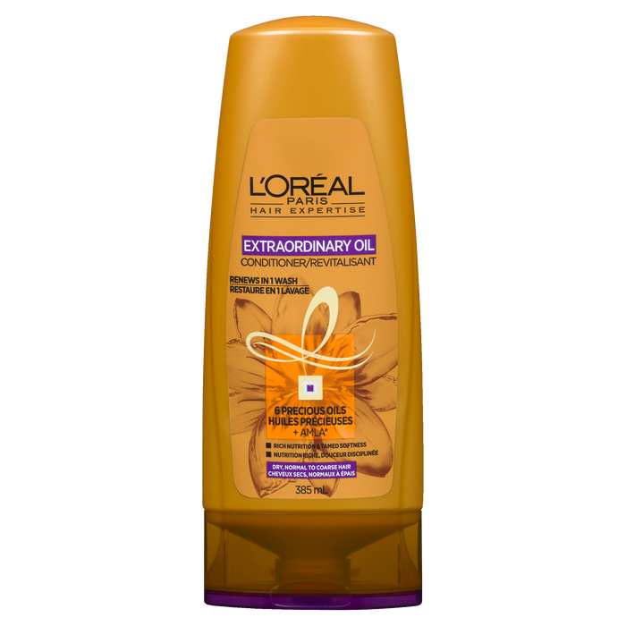 Après-shampooing Extraordinary Oil Hair Expertise de L'Oréal Paris pour cheveux secs, normaux à épais 385 ml