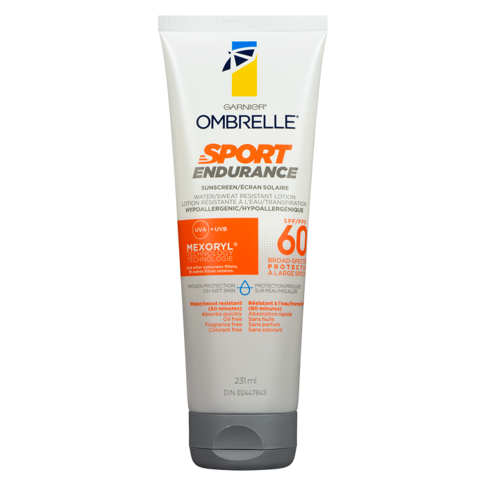 Garnier Ombrelle Sport Endurance Sunscreen SPF 60 Broad-Spectrum Protection 231 ml