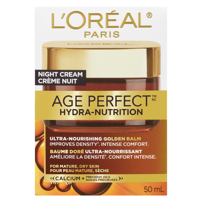 L'Oréal Paris Age Perfect Hydra-Nutrition Crème de Nuit Peaux Matures et Sèches 50 ml