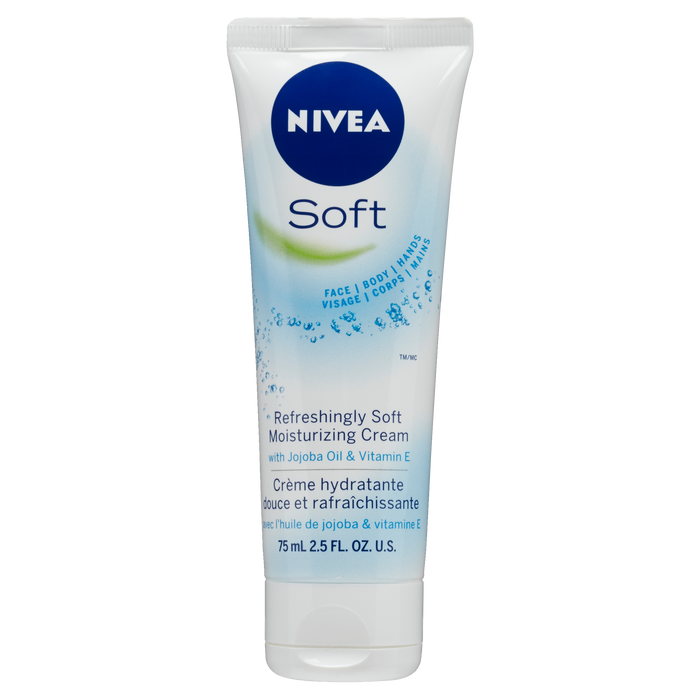 NIVEA Soft avec huile de jojoba et vitamine E Crème hydratante douce et rafraîchissante 75 ml