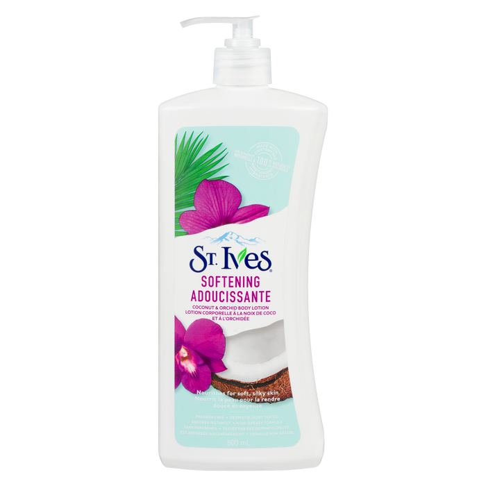 St. Ives Lotion pour le corps Noix de coco et orchidée 600 ml