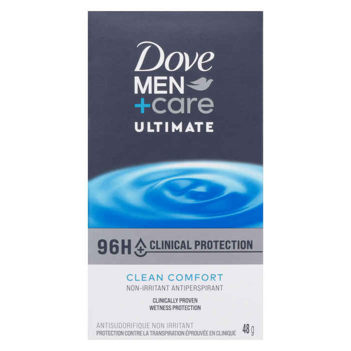 Dove Men+Care Non-Irritant Antiperspirant 96H+ Clinical Protection Clean Comfort 48 g