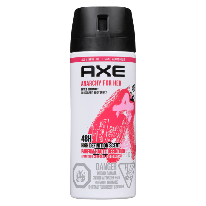 Axe Déodorant Spray Corporel Anarchy pour Elle Rose &amp; Bergamote 113 g