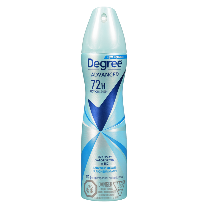 Degré avancé anti-transpirant 72 h spray sec nettoyant pour la douche 107 g