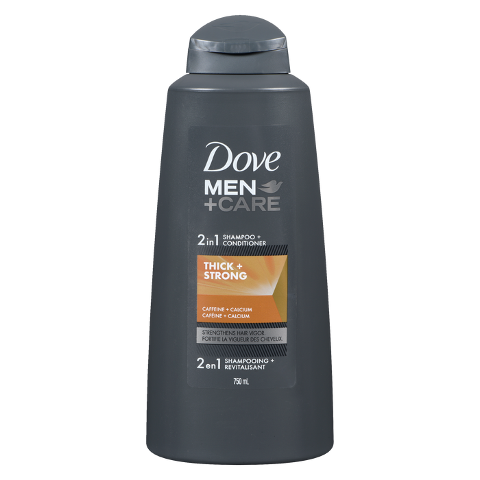 Dove Men+Care Shampooing + Après-Shampooing 2 en 1 Caféine + Calcium 750 ml