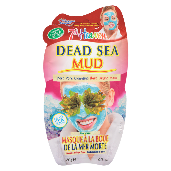 7ᵉ Masque asséchant Heaven Hard à la boue de la mer Morte pour peaux normales, mixtes et grasses 20 g