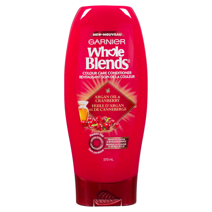 Garnier Whole Blends Après-shampoing Color Care Huile d'Argan et Canneberge 370 ml