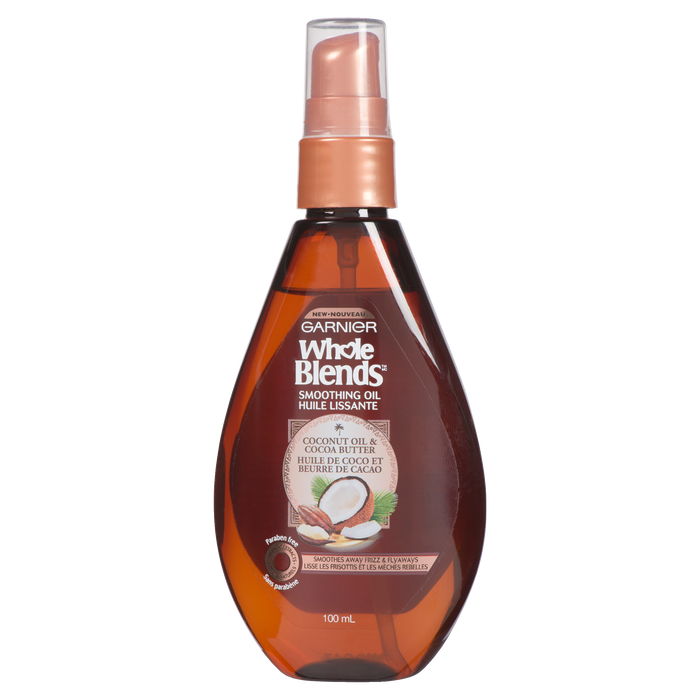 Huile lissante Garnier Whole Blends Huile de coco et beurre de cacao 100 ml