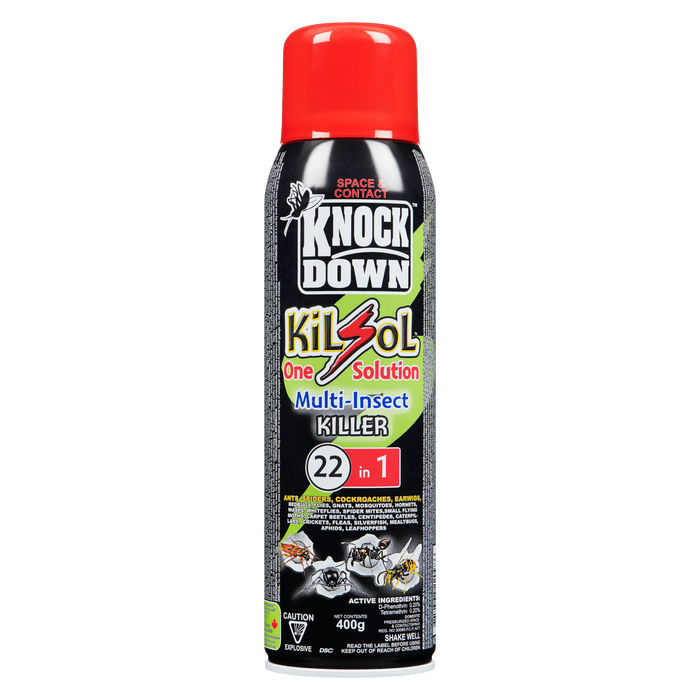 Spray pour espace pressurisé et contact Knock Down Kilsol domestique 400 g