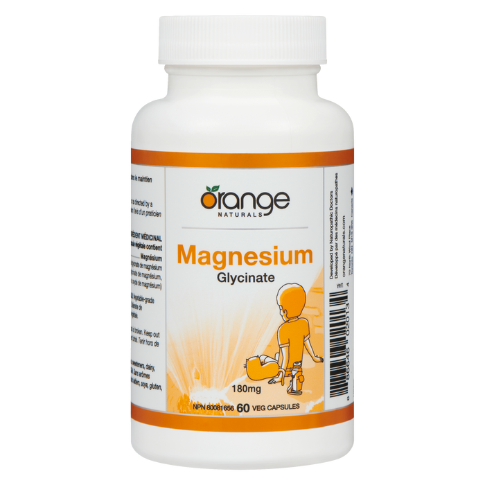 Glycinate de magnésium Orange Naturals 180 mg 60 gélules végétales