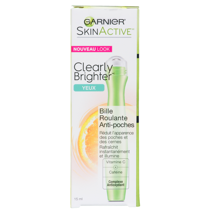 Garnier Skin Active Clearly Brighter Eyes Roller Anti-Poches Yeux 15 ml