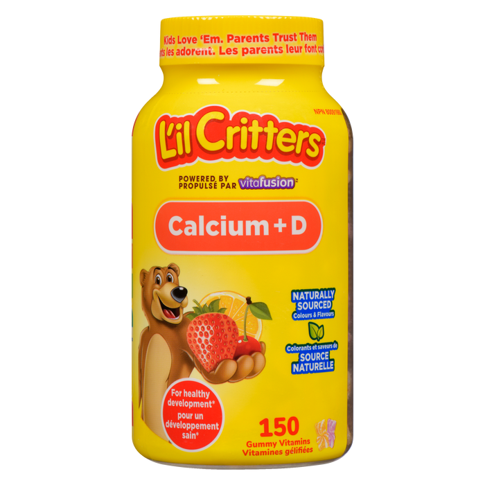 L'il Critters Calcium + D 150 Gommes Vitaminées