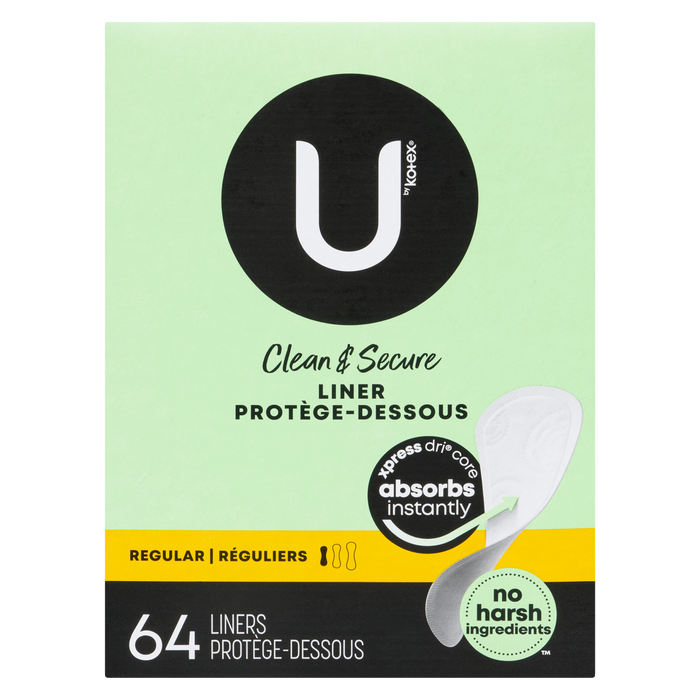 U by Kotex Clean & Secure Regular 64 Liners