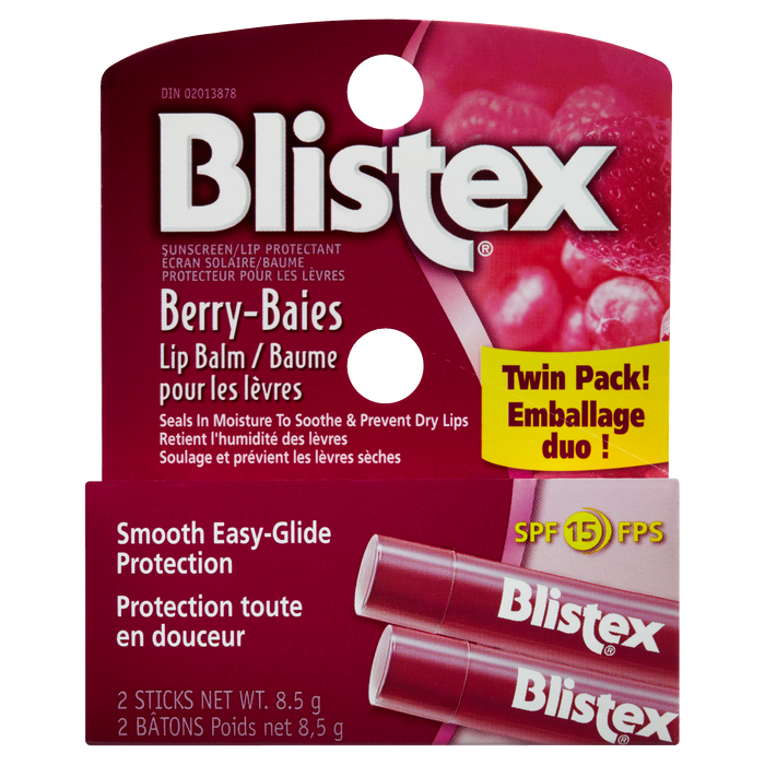 Blistex Berry SPF 15 Lip Balm Twin Pack! 8.5 g