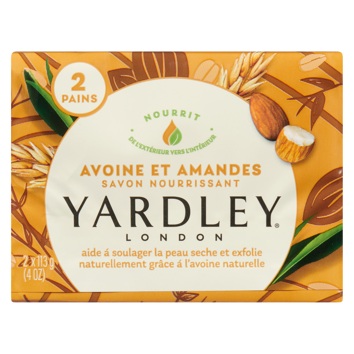 Barre de bain nourrissante Yardley London à l'avoine et aux amandes 2 barres x 113 g